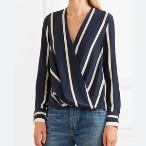Rag & Bone Silk Victor Wrap Blouse